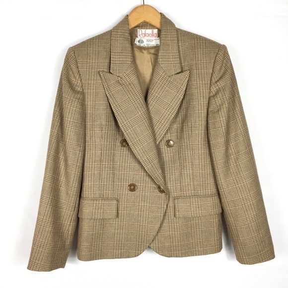 American Vintage Jackets & Blazers - Vintage 80’s worsted wool plaid sport coat blazer
